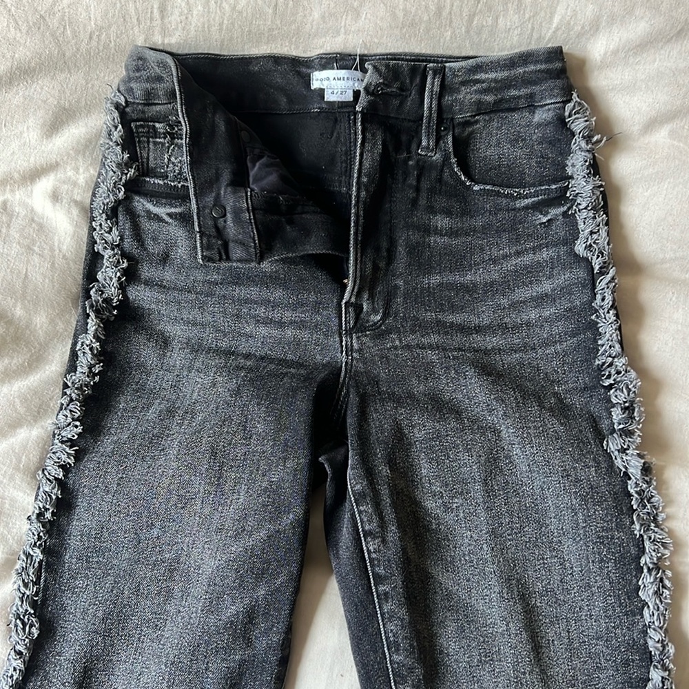 Good American Jeans - Great condition Size 27 black and grey distressed